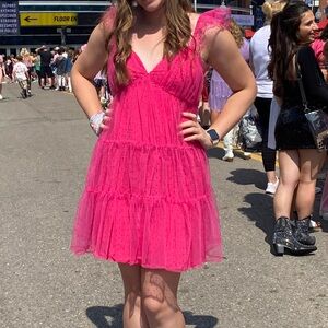 Hot Pink Minidress Lush size Large